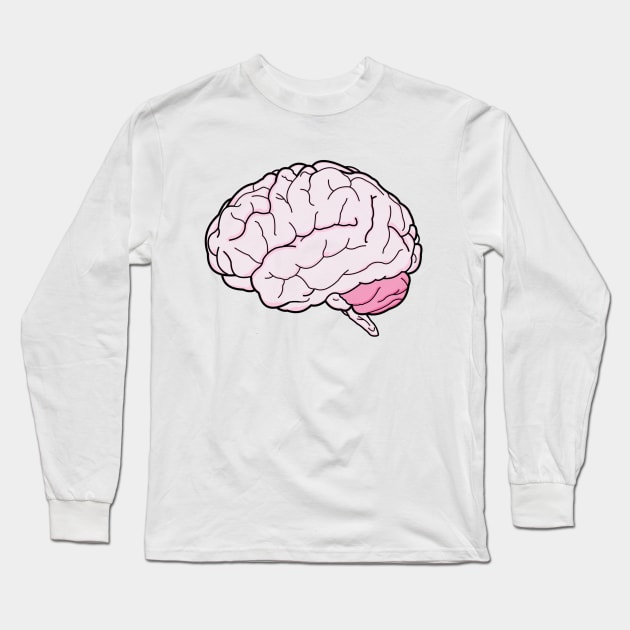 Colorful Brain Line Art small Long Sleeve T-Shirt by Organoleptic